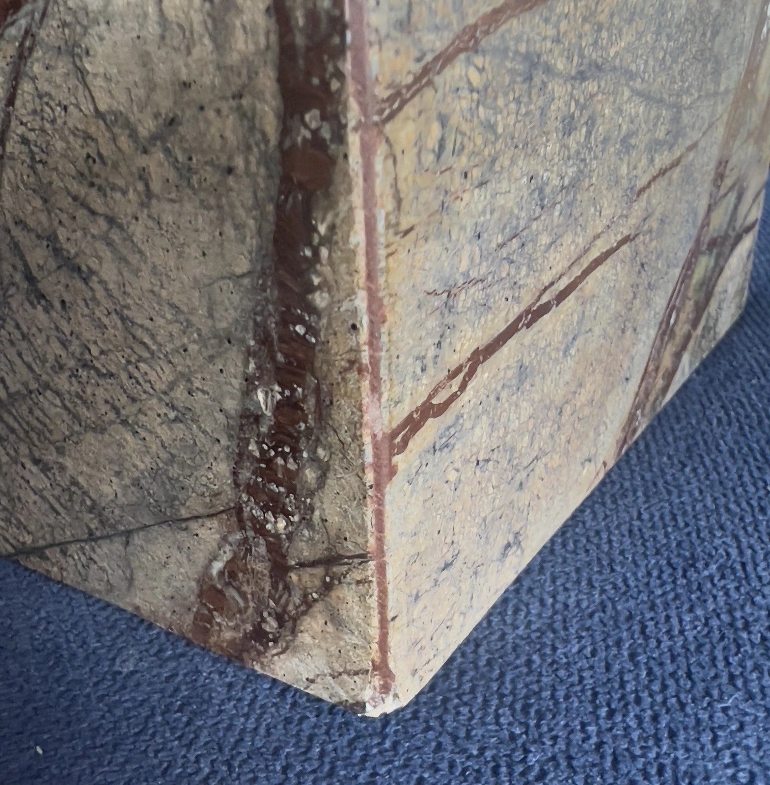 Marble Tissue Box Cover Tradewinds Bath Collection Made In India Brown Heavy | eBay