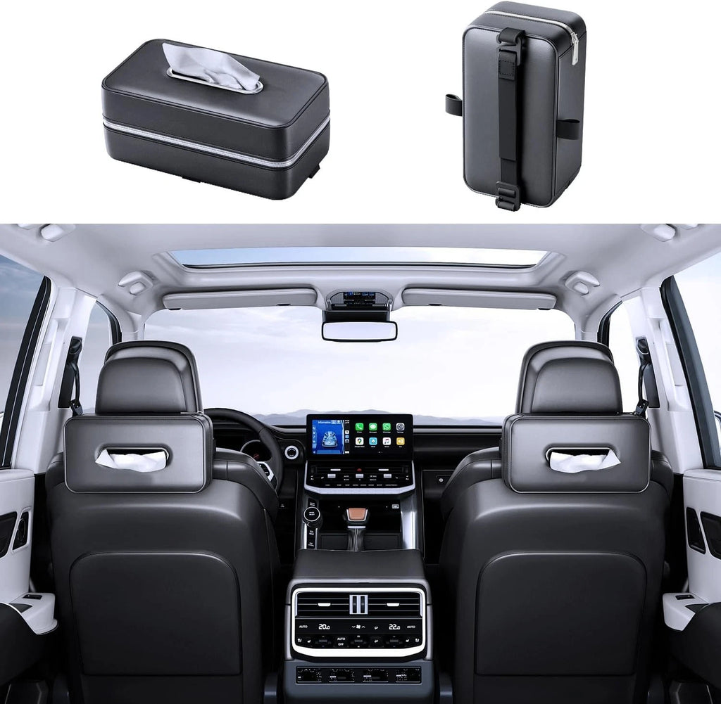 Modern Car Tissue Dispenser - High-Quality Leather, Fits 120-Count Tissues | eBay