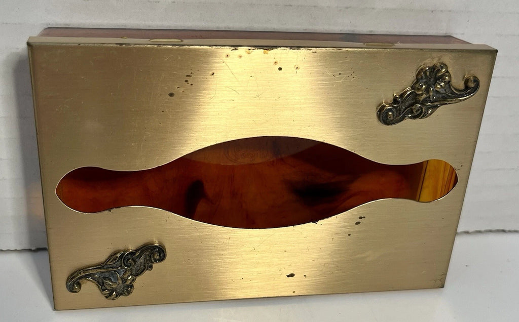 Vintage Metal Tissue Box Holder Gold Tone Products 1960s-1970s | eBay