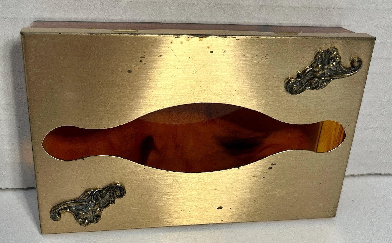 Vintage Metal Tissue Box Holder Gold Tone Products 1960s-1970s | eBay