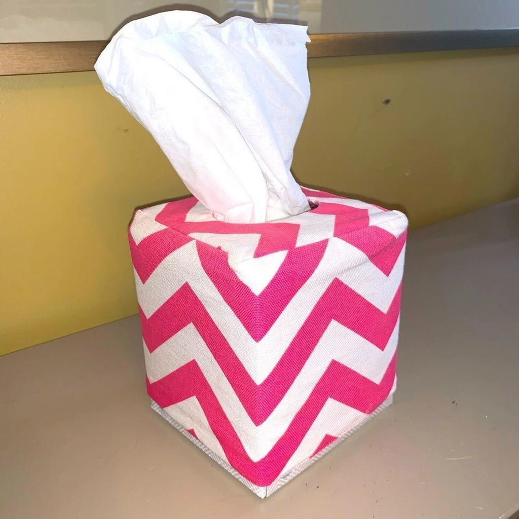 Pink Chevron Tissue Box Cover | eBay