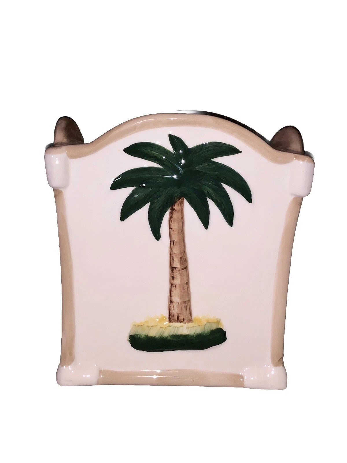 Vtg Palm Trees Tissue Box Cover Bathroom Kleenex Holder Beach Decoré Tropical | eBay