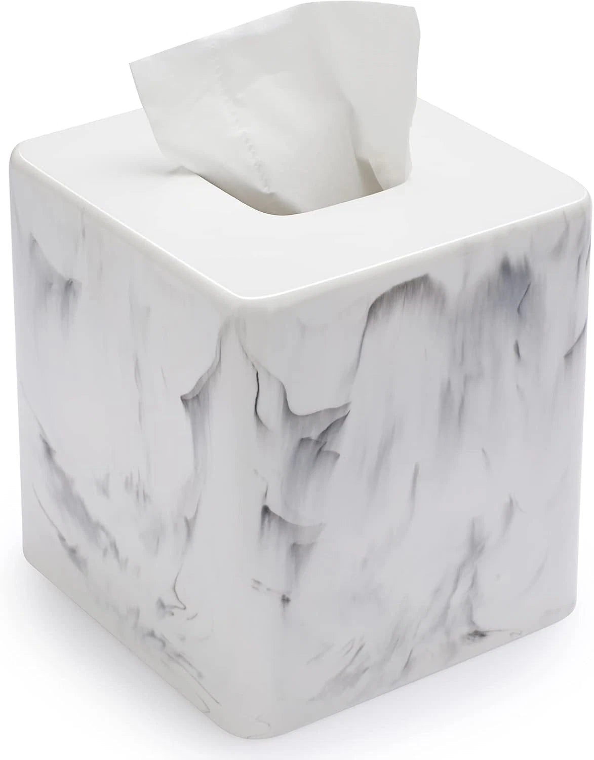 Resin Square Tissue Box Cover - Stylish Cube Tissue Box Holder with Open Bottom, | eBay