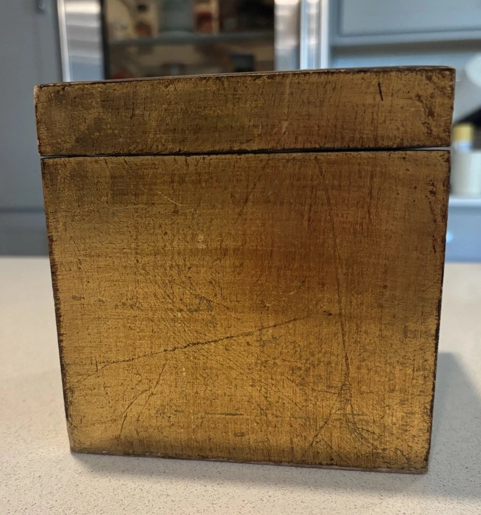 VIETRI Florentine Wooden Gold Leaf Tissue Box FLORENCE, ITALY $104 | eBay