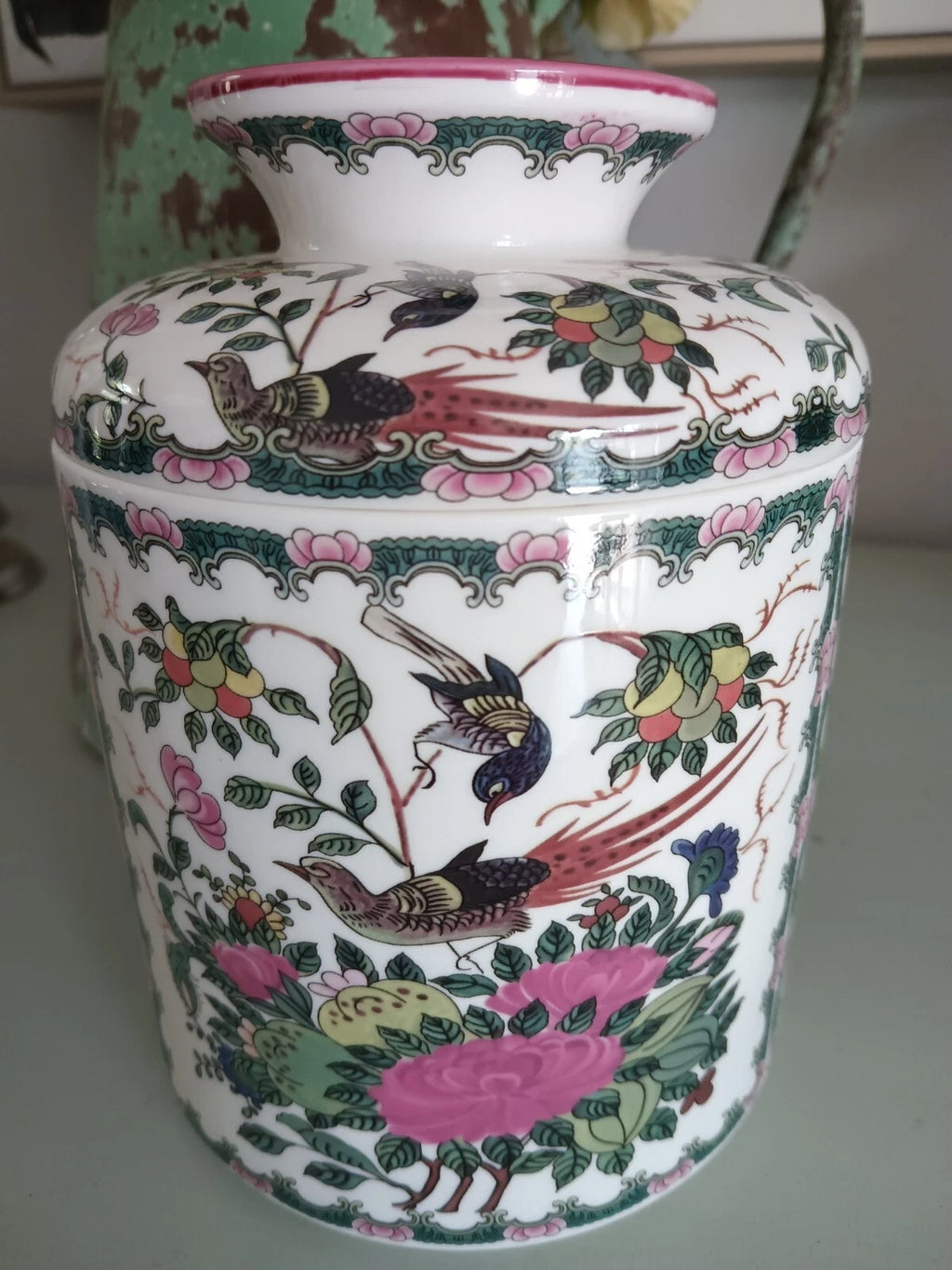 Staffordshire Porcelain Rose Medallion Tissue Box Cover Holder-5'' x 7''H | eBay