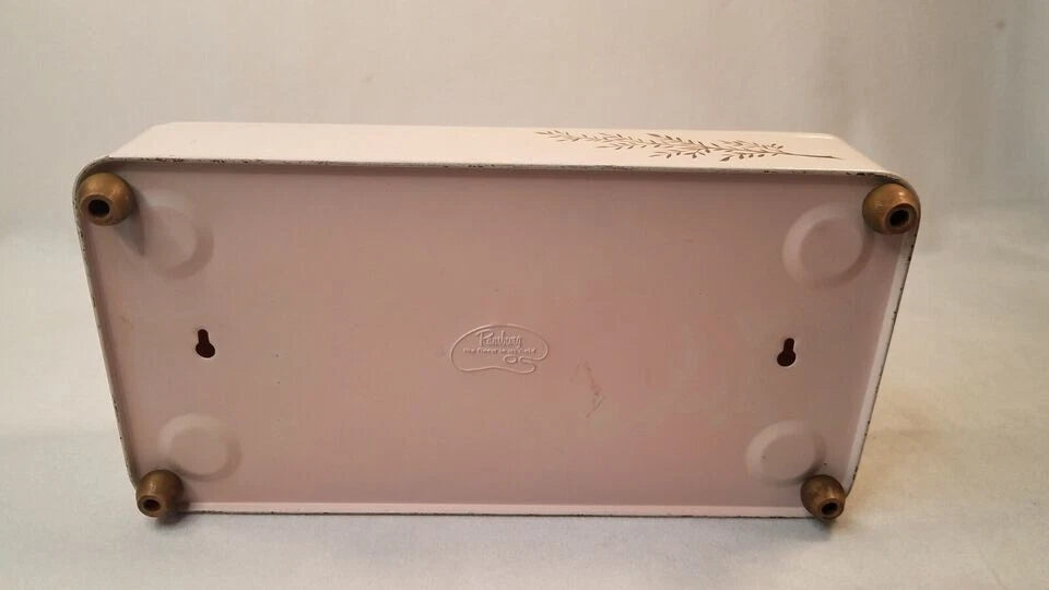 Vintage Metal Tissue Box Holder Wall 60s Ransburg Floral Pink Gold MCM Kitsch | eBay
