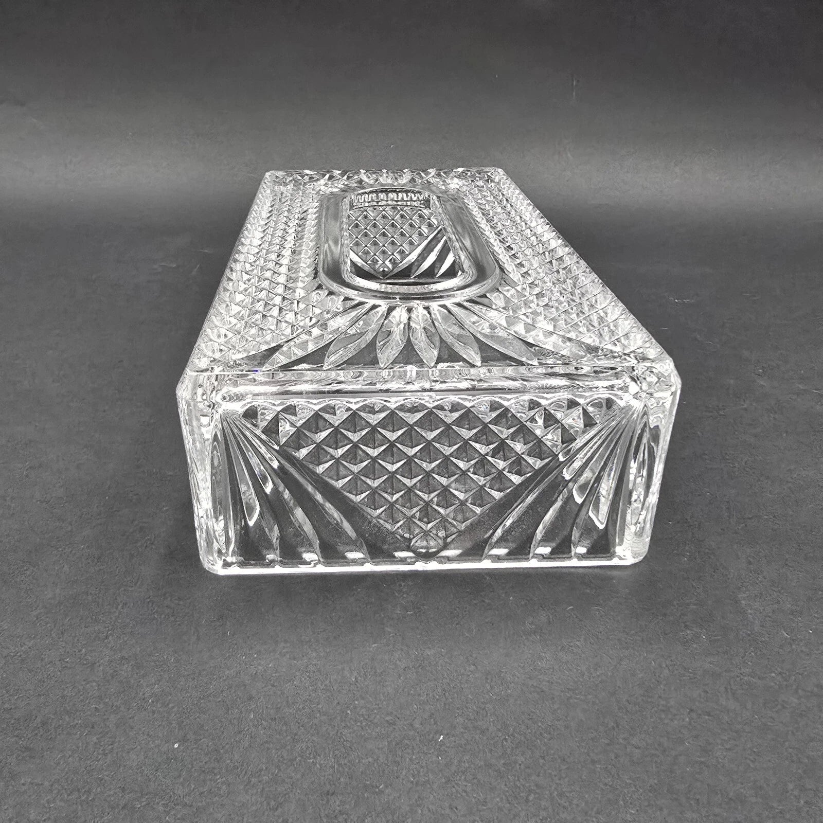 Hollywood Regency Style Clear LEAD CRYSTAL Rectangle Tissue Box Cover | eBay