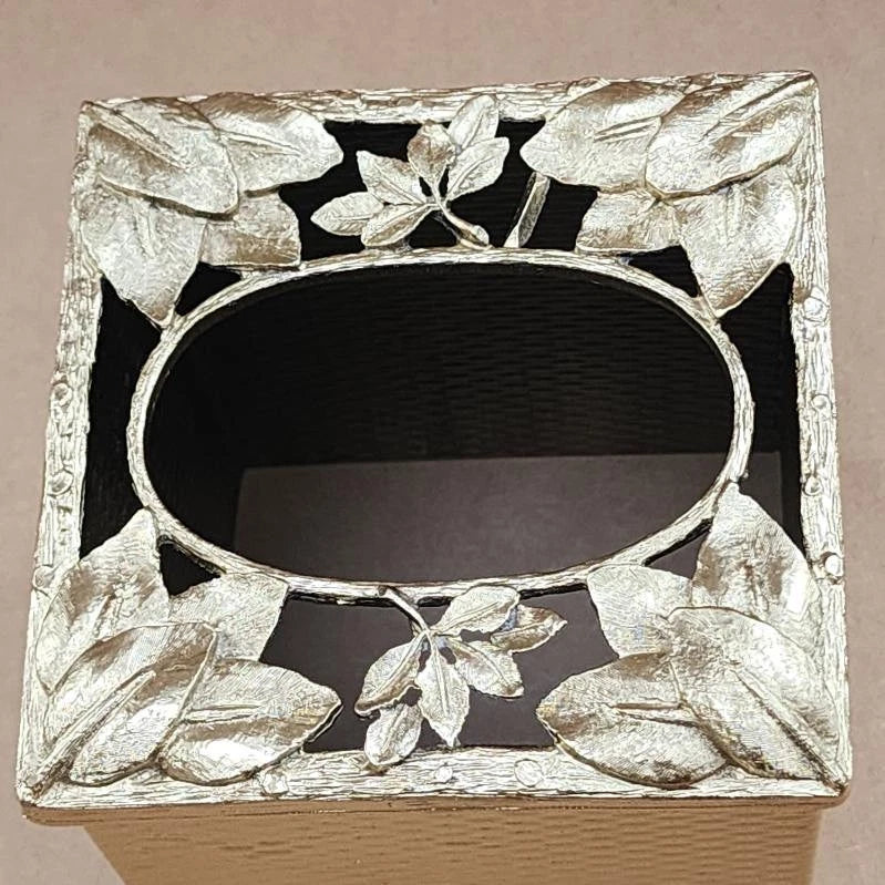 Silver Square Tissue Box Cover Facial Tissue Holder Kleenex Holder Accessories | eBay