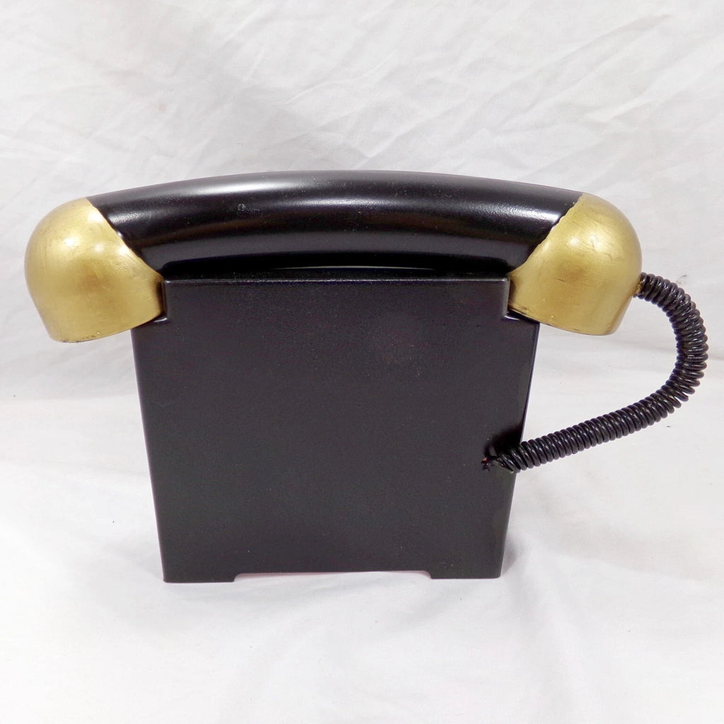 Old-Time Victorian Telephone Painted Tissue Box Cover Black Brass Steampunk | eBay