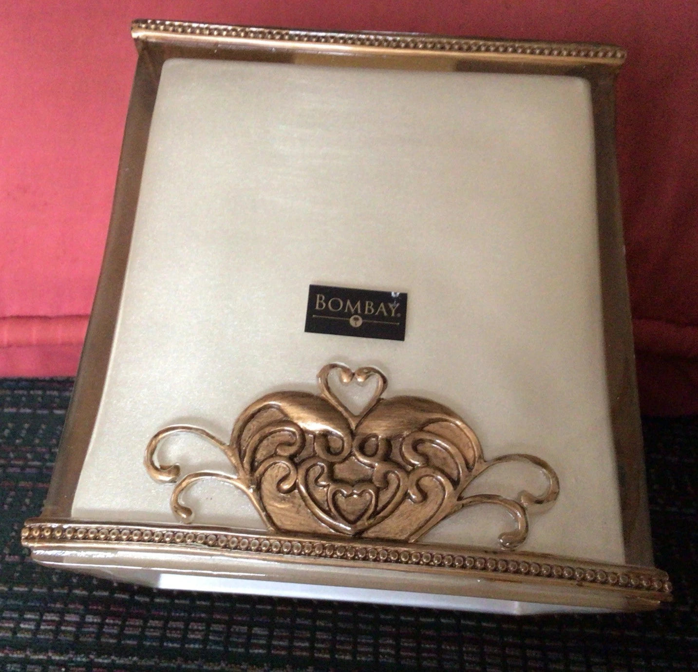 VTG Bombay Acrylic/Plastic Tissue Box Cover Gold Amber Frosted Ornate | eBay