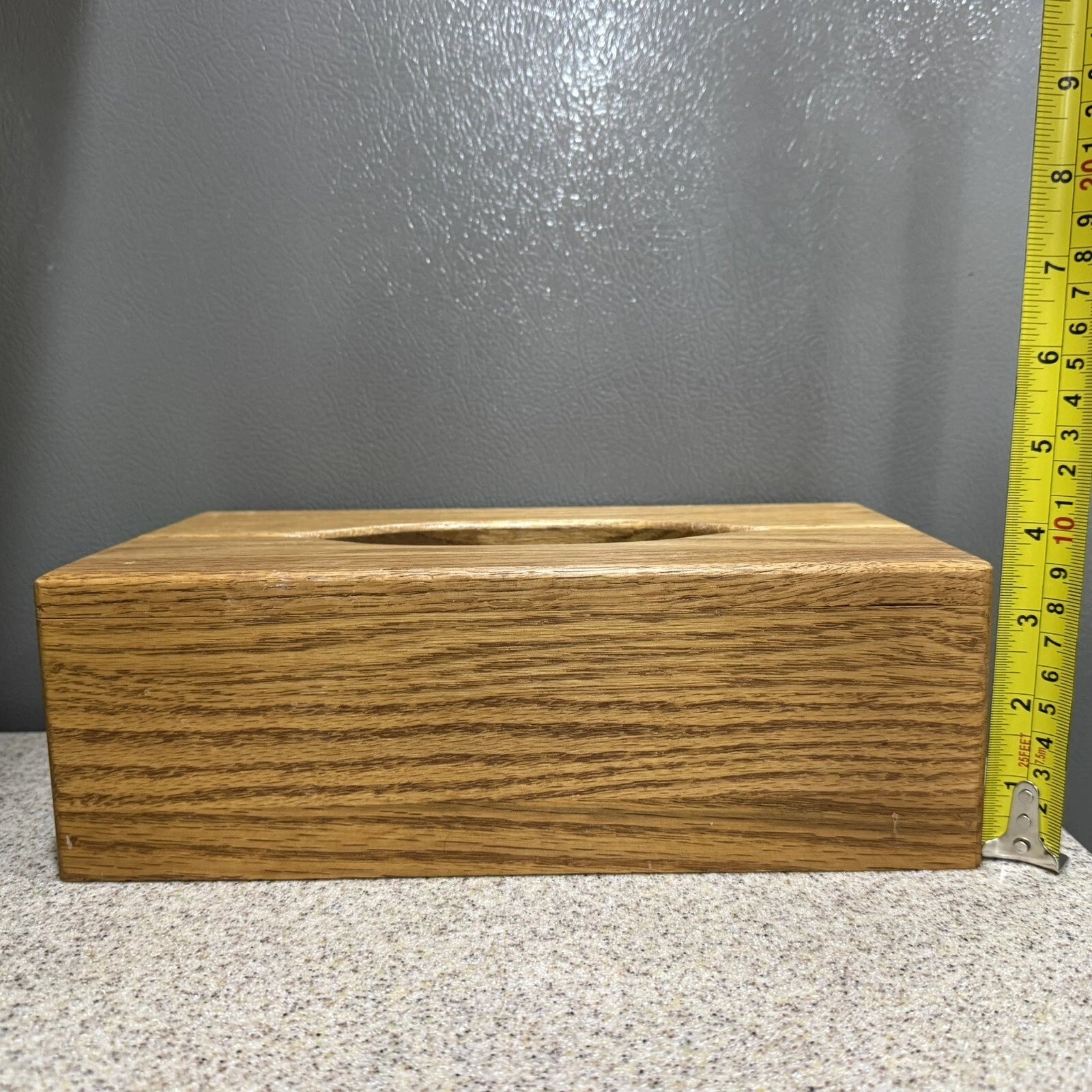 Vtg Solid Oak Wood Tissue Box Cover Dispenser Rectangle Pristine Condition | eBay