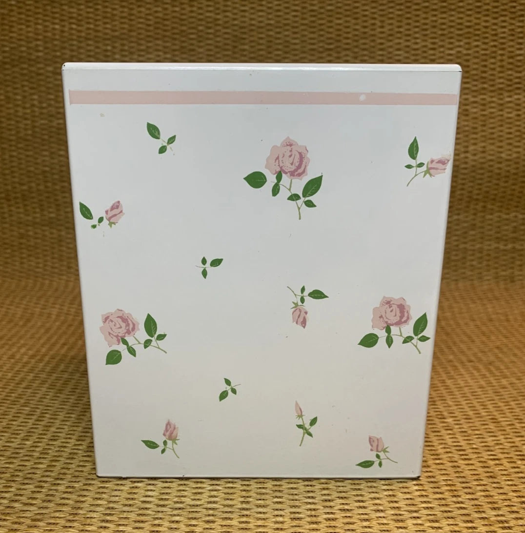 Vintage Andre Richard Tissue Box Cover Pink Rose Floral Square Plastic Japan | eBay