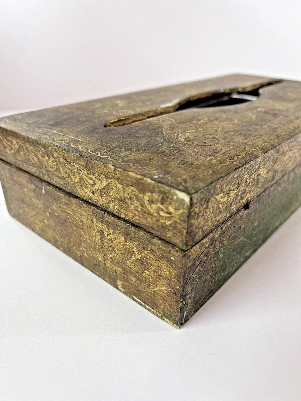 Vintage Florentine Tissue Box Holder Gold Gilded Wood Made In Italy 581 21 | eBay
