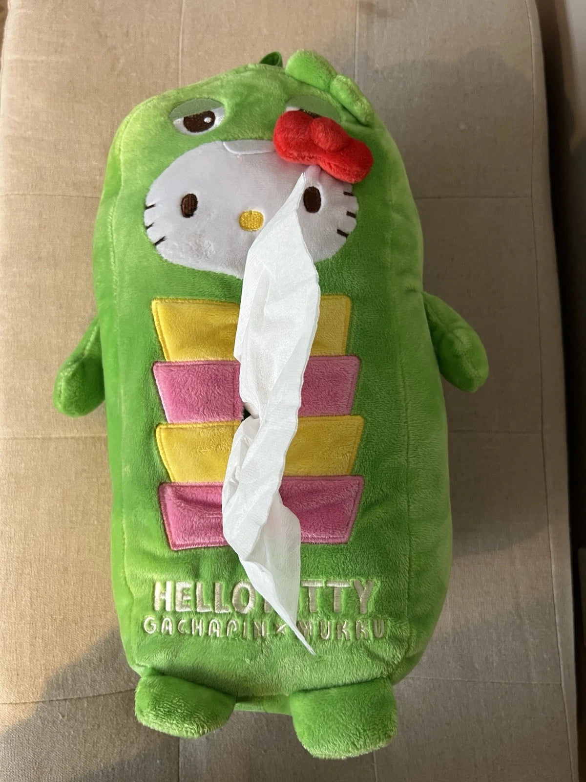 Hello Kitty Gachapin x Mukku Japanese Tissue Box Cover. Excellent Condition | eBay