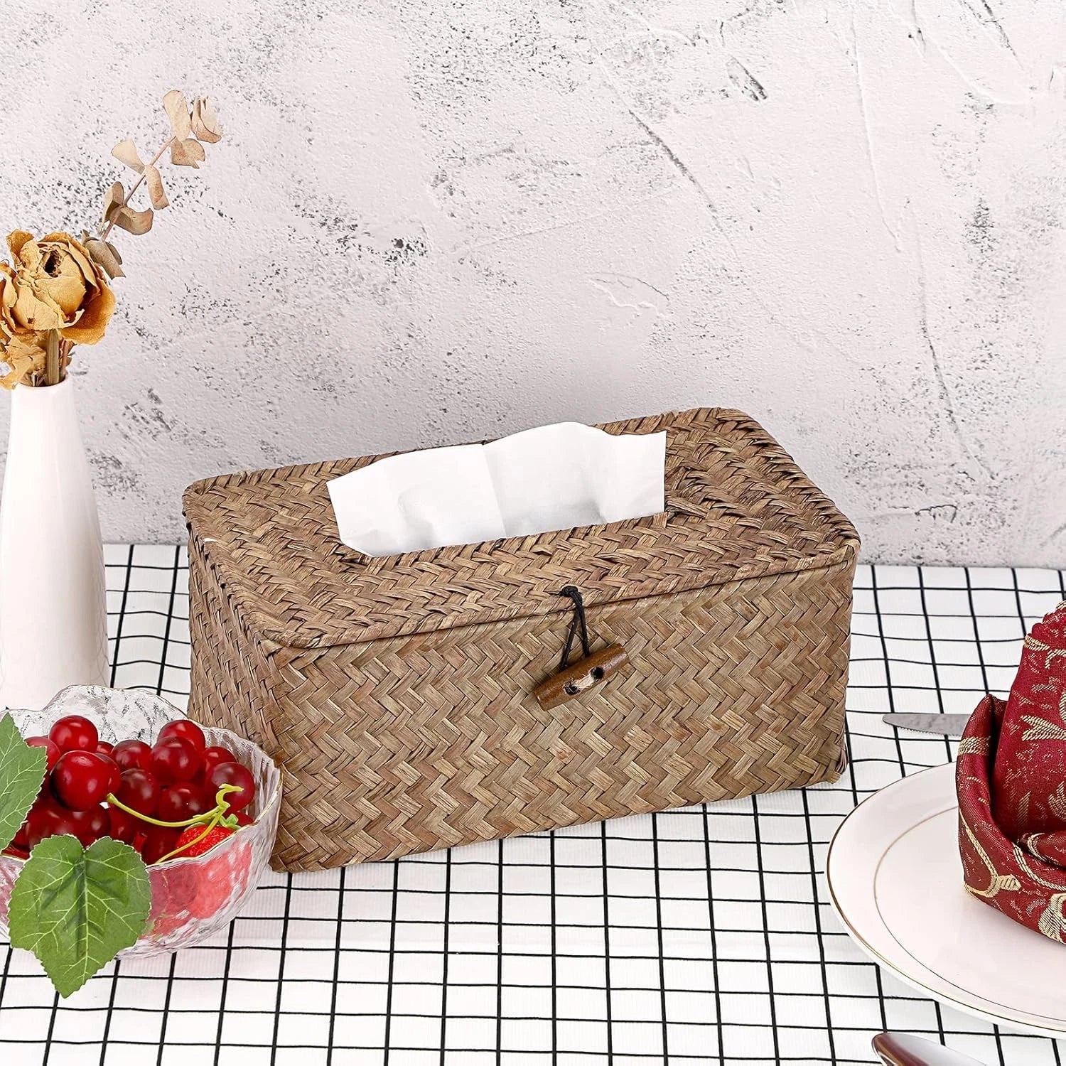 Tissue box cover Rectangular tissue box Seaweed tissue box holder | eBay
