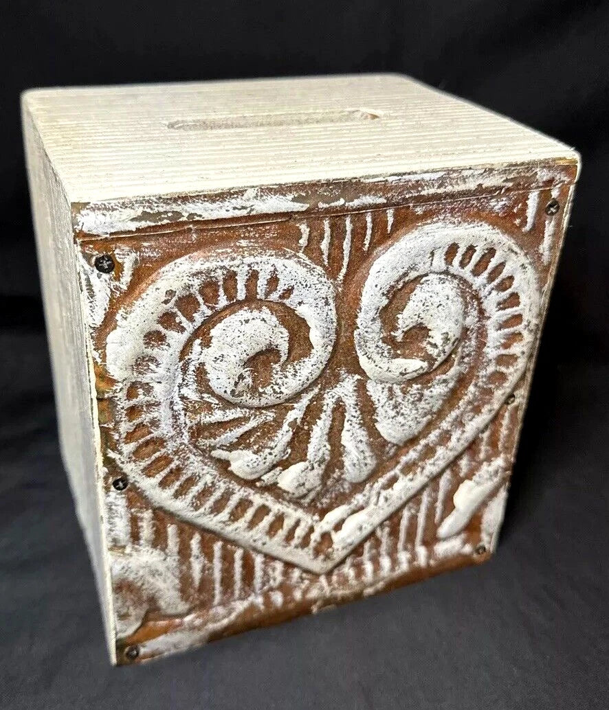Wood & Metal Tin Tissue Kleenex Box Cover Bless You Heart Rustic Gift Wedemeyer | eBay