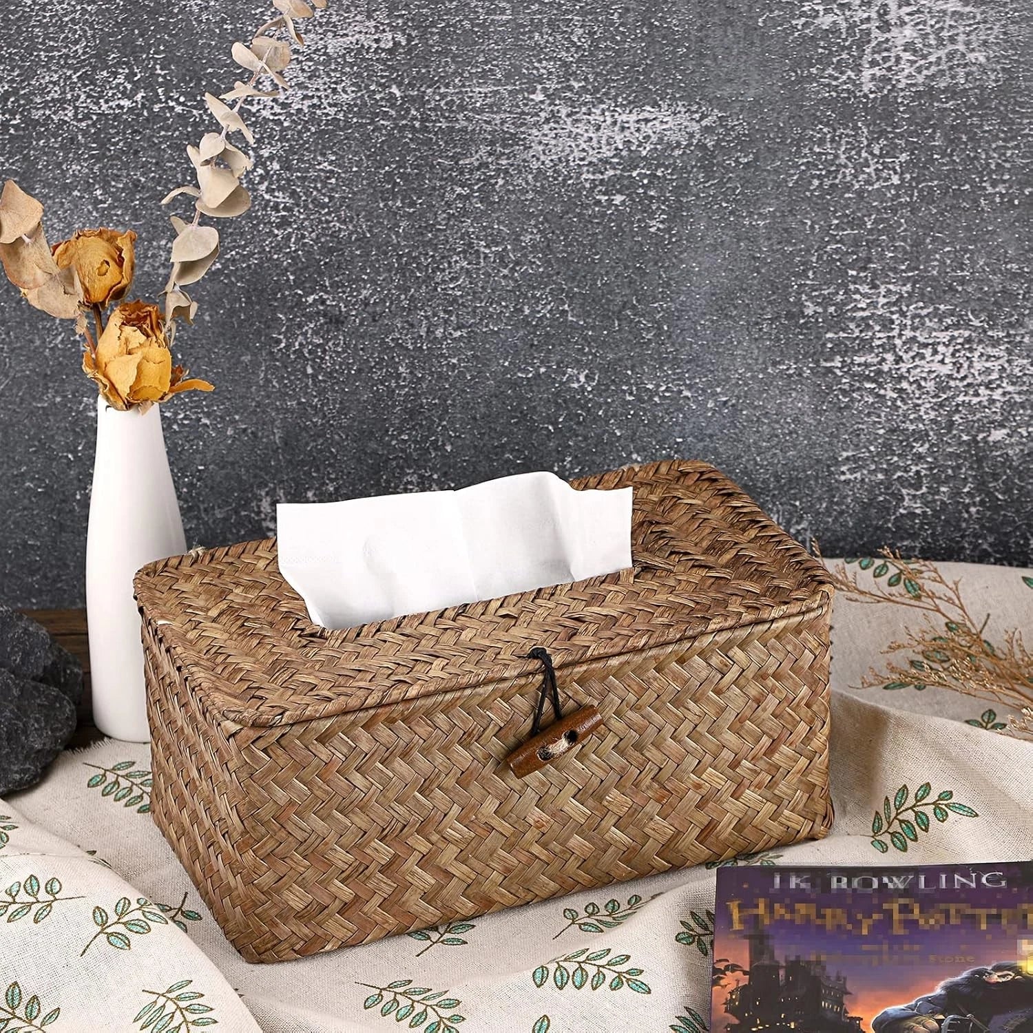 Tissue box cover Rectangular tissue box Seaweed tissue box holder | eBay