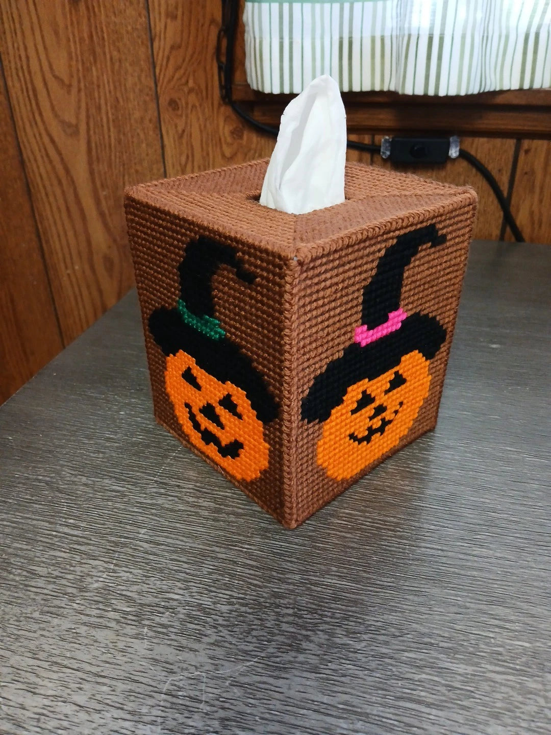Witch Hat Pumpkin Tissue Box Cover, Plastic Canvas | eBay