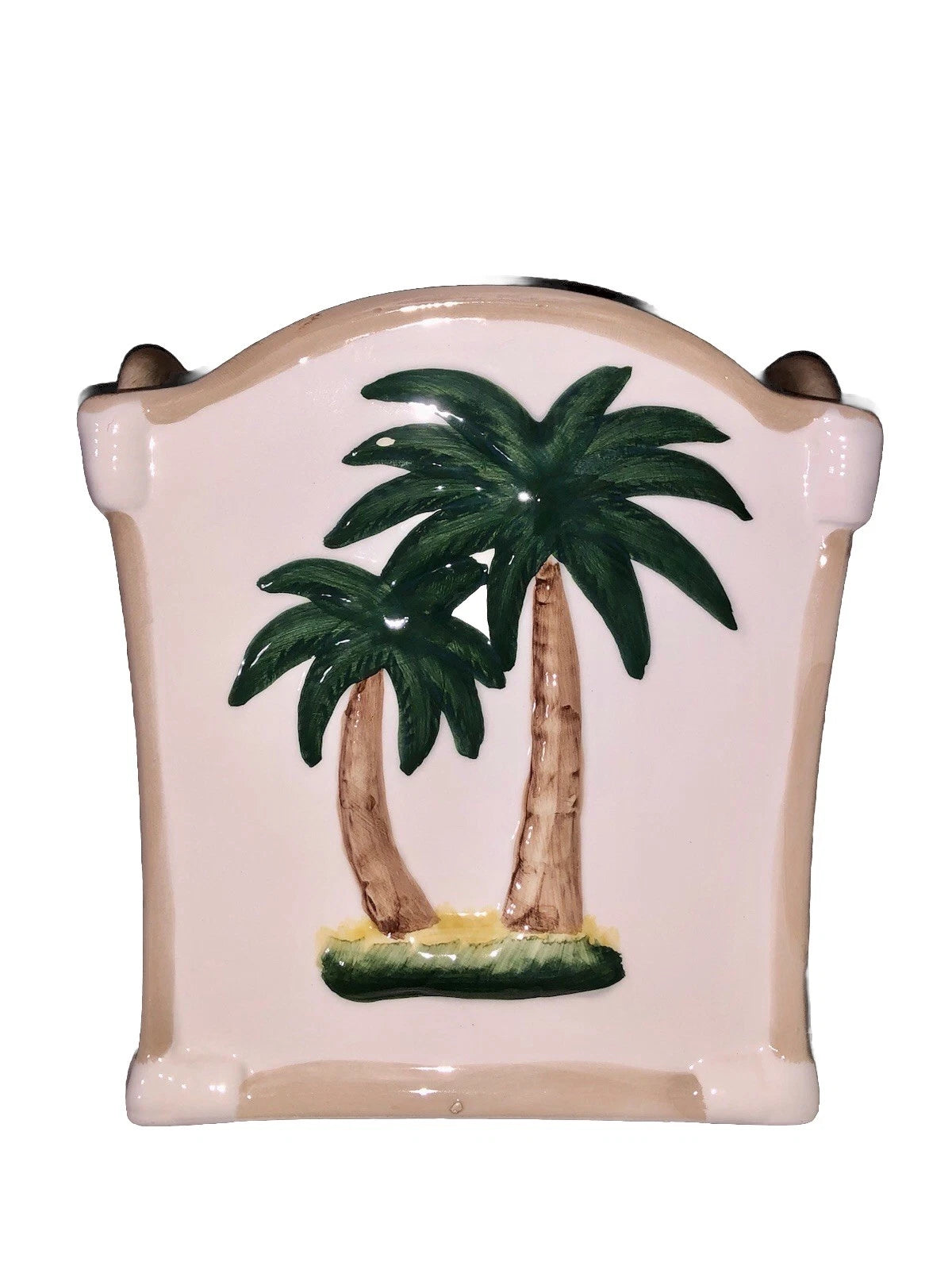 Vtg Palm Trees Tissue Box Cover Bathroom Kleenex Holder Beach Decoré Tropical | eBay