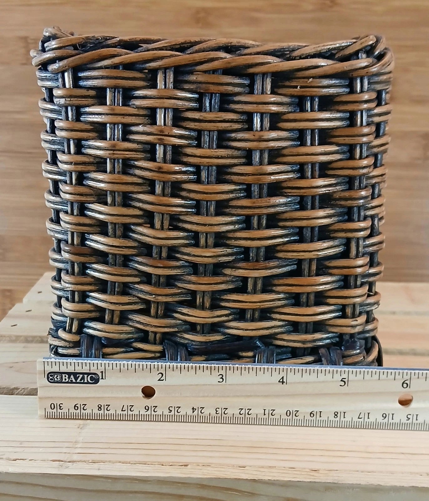 Vintage Woven Wicker Rattan Tissue Box Cover Holder Boho Farmhouse Decor 6"x6" | eBay