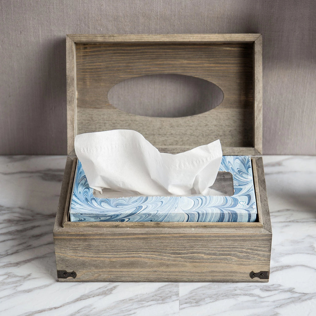 MyGift Rustic Gray Wood Tissue Box Cover, Rectangular Bathroom Facial Tissue Box | eBay