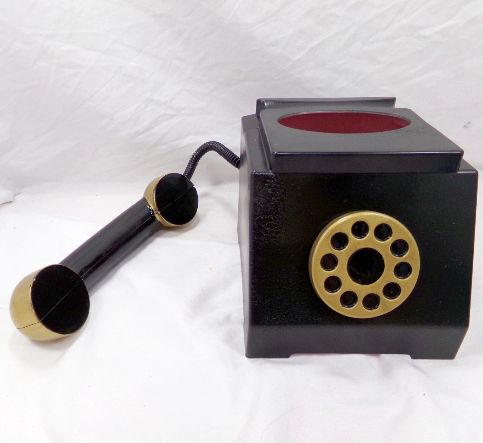 Old-Time Victorian Telephone Painted Tissue Box Cover Black Brass Steampunk | eBay