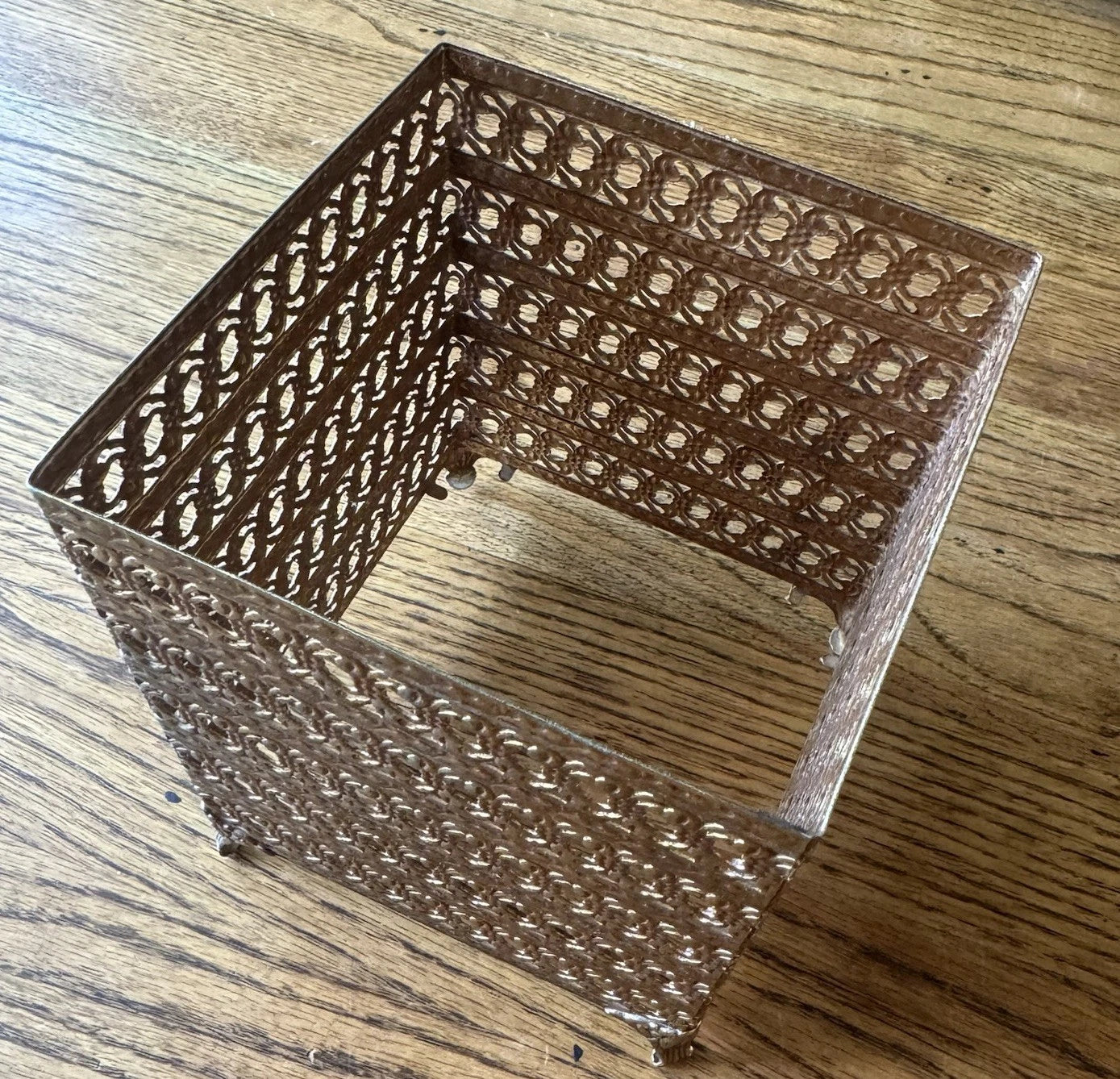 Vintage Brass Filigree Tissue Box Cover | Ornate Hollywood Regency Vanity Decor | eBay