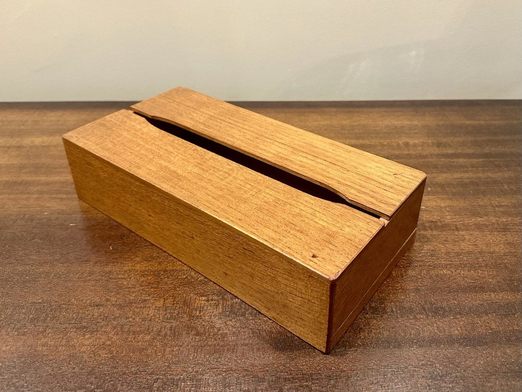 Vintage 1960s Teak Tissue Box Holder Made in Japan with Sliding Bottom | eBay
