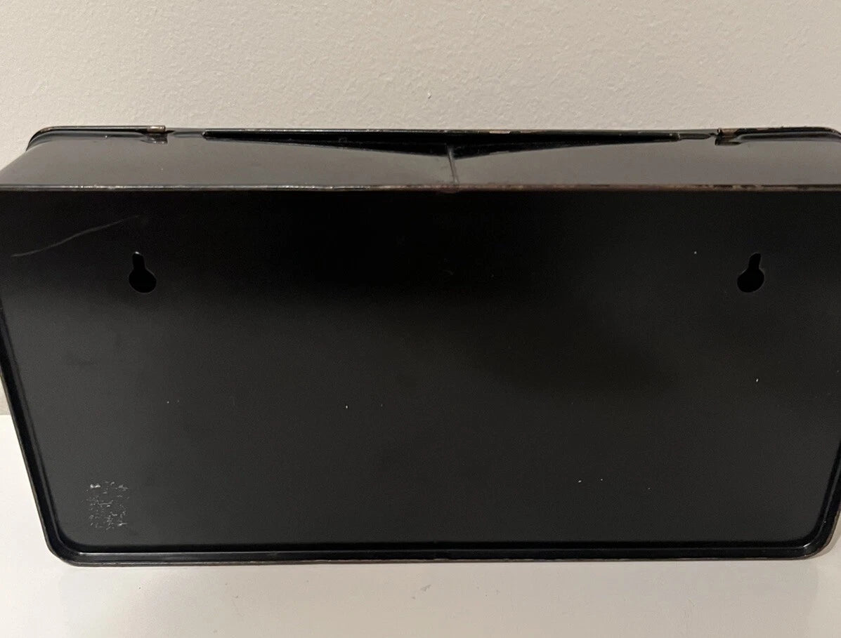 Vintage Black Metal With Flowers Tissue Holder Wall Mount Or Table Top | eBay