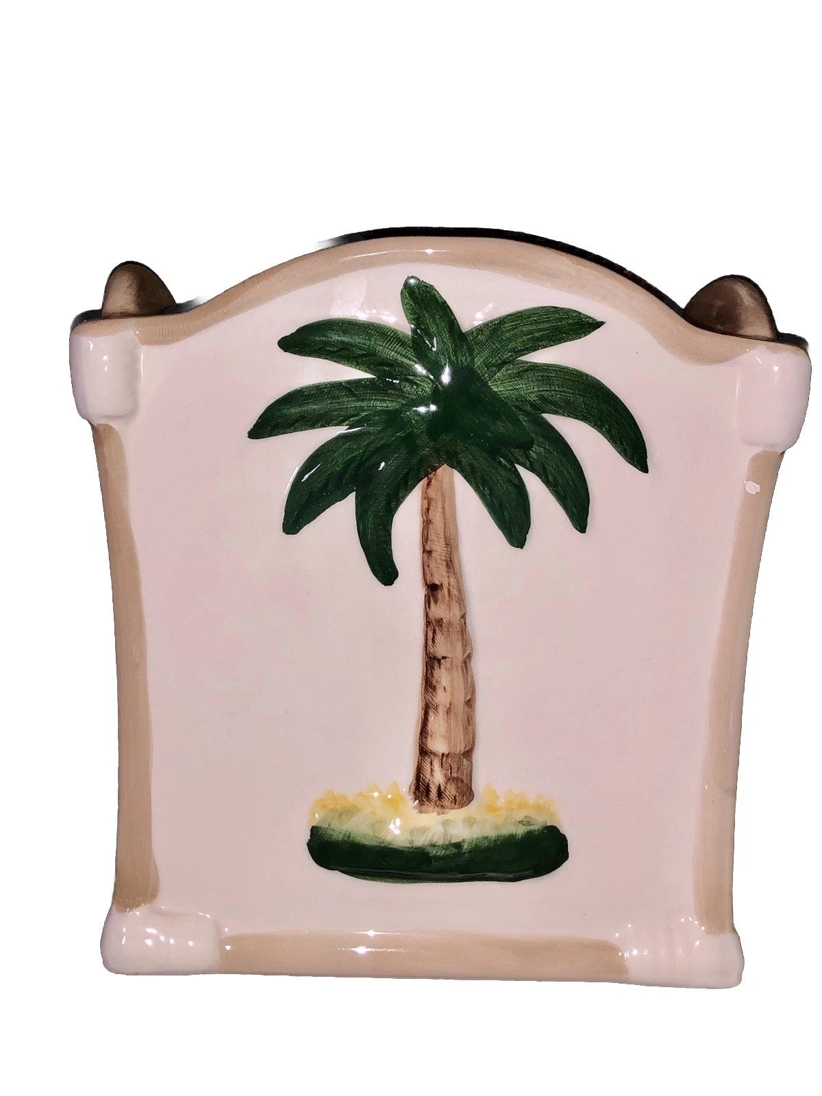 Vtg Palm Trees Tissue Box Cover Bathroom Kleenex Holder Beach Decoré Tropical | eBay