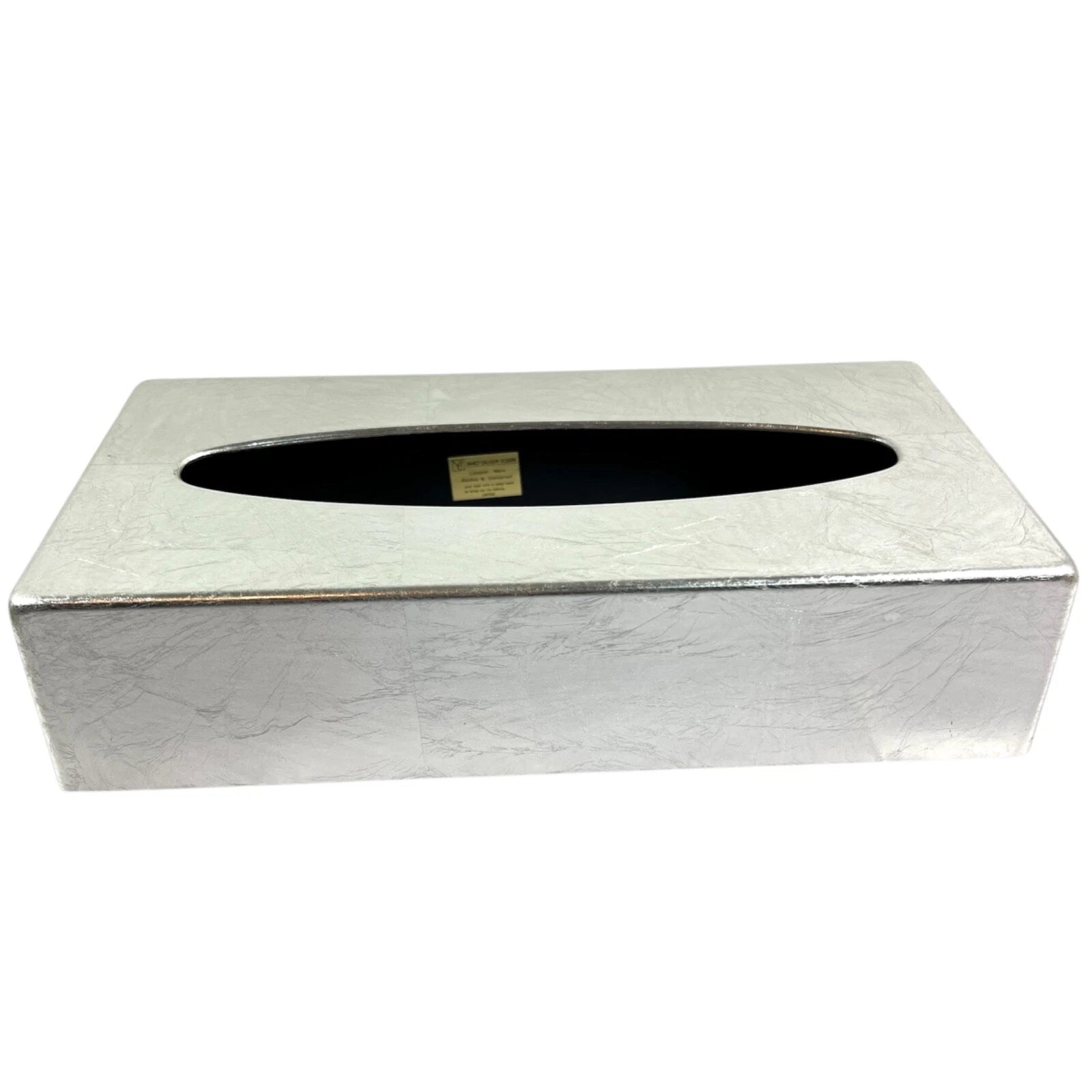 Vintage Lacquer Ware Tissue Box Nancy Calhoun Designs Silver Leaf Made in Japan | eBay
