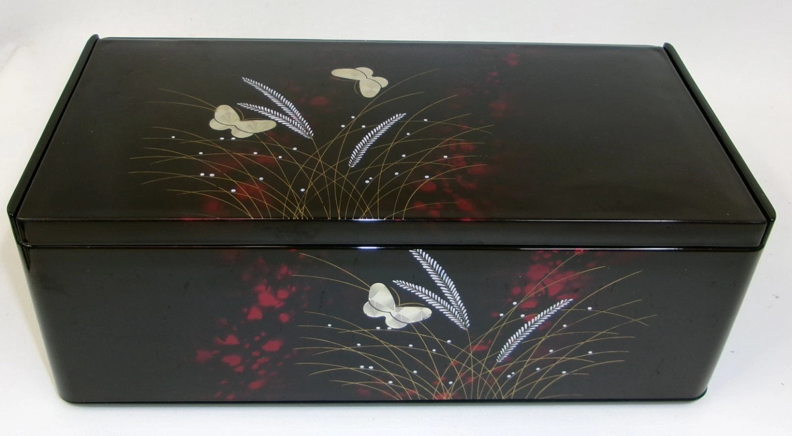 Vintage Lacquer Ware Style Butterfly Facial Tissue Box Cover with Mirror | eBay