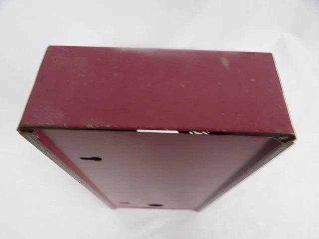 Vintage Metal Tissue Box Holder Maroon w/ Painted Flowers Wall or Counter top | eBay