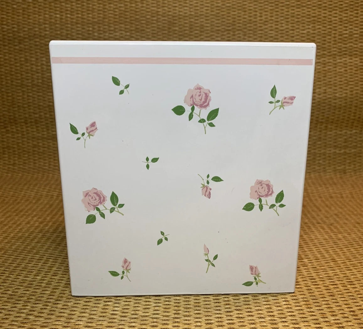 Vintage Andre Richard Tissue Box Cover Pink Rose Floral Square Plastic Japan | eBay