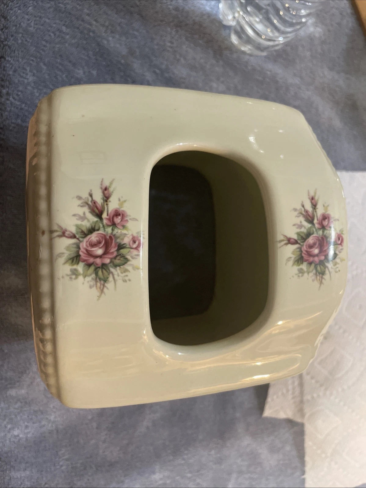 Vintage Athena Ceramic Tissue Cover Square Box 'Rose Rhapsody Made IN THE USA | eBay