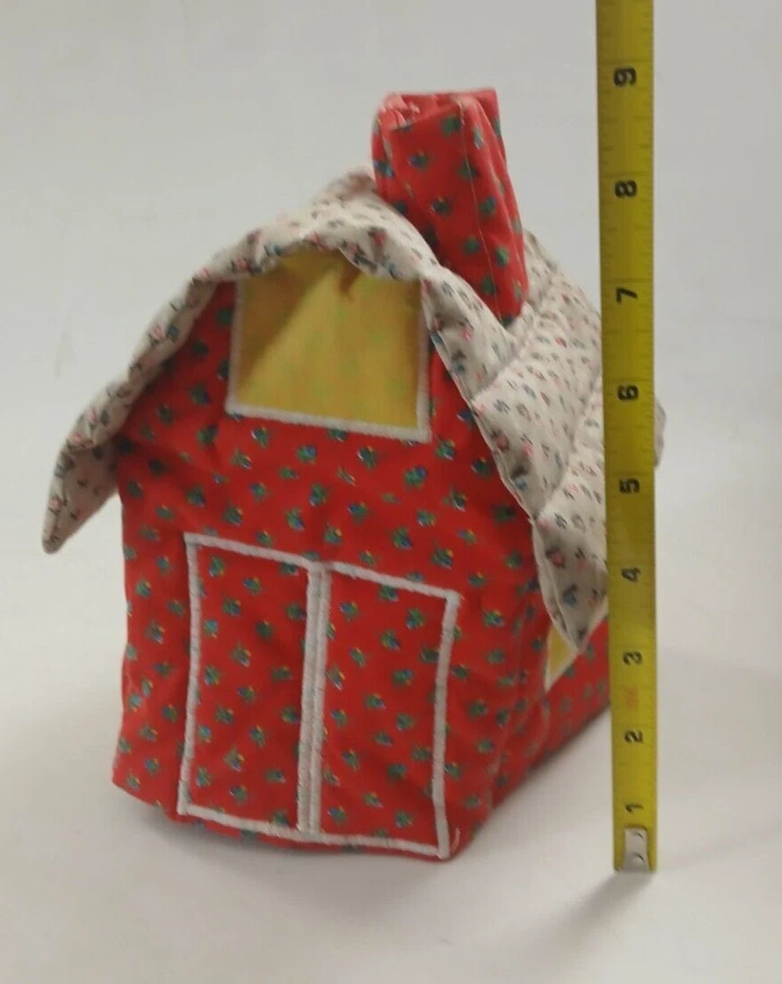 Vintage Tissue Box Cover House - Handmade Cottagecore Shabby Chic Red Floral | eBay