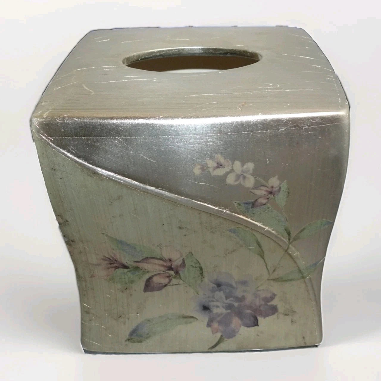 Croscill Home Ashley Silver with Purple Floral Pattern Tissue Cover Box New NWT | eBay