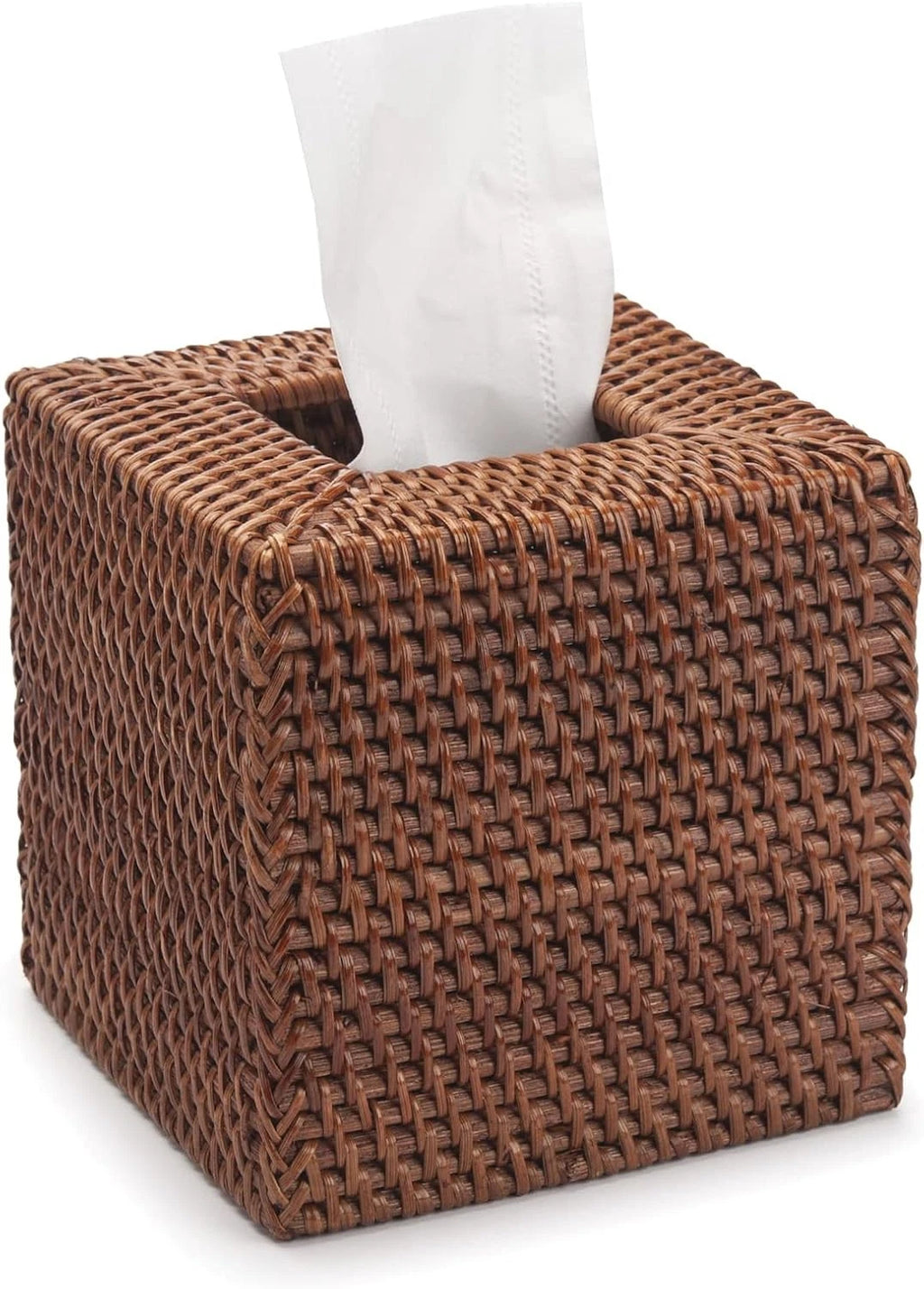 Rattan Tissue Box Cover Natural Woven Facial Napkin Holder Square | eBay