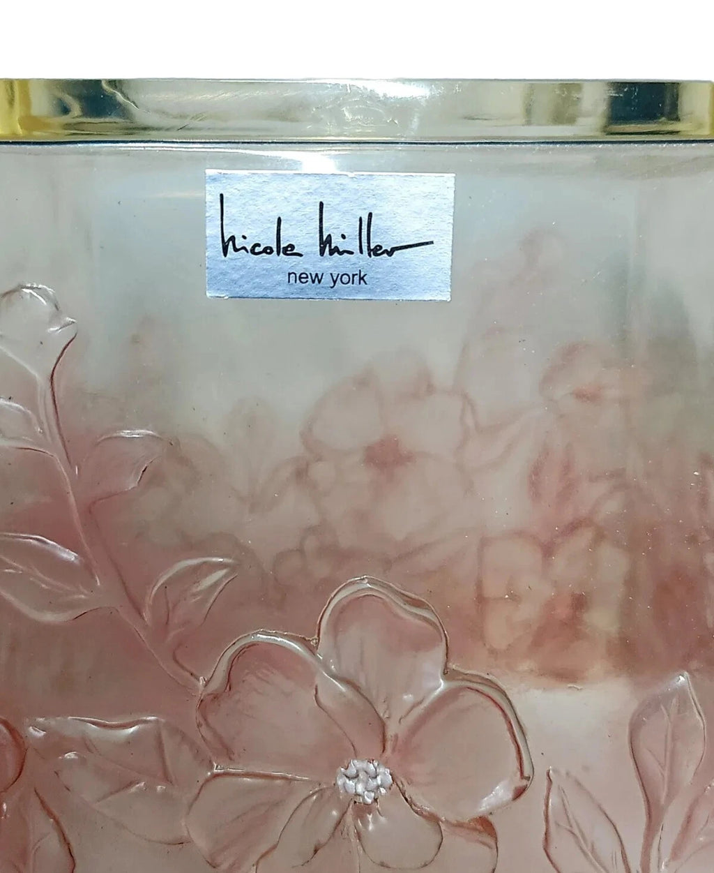 Nicole Miller Tissue Box Cover Pink With Beautiful Flowers | eBay