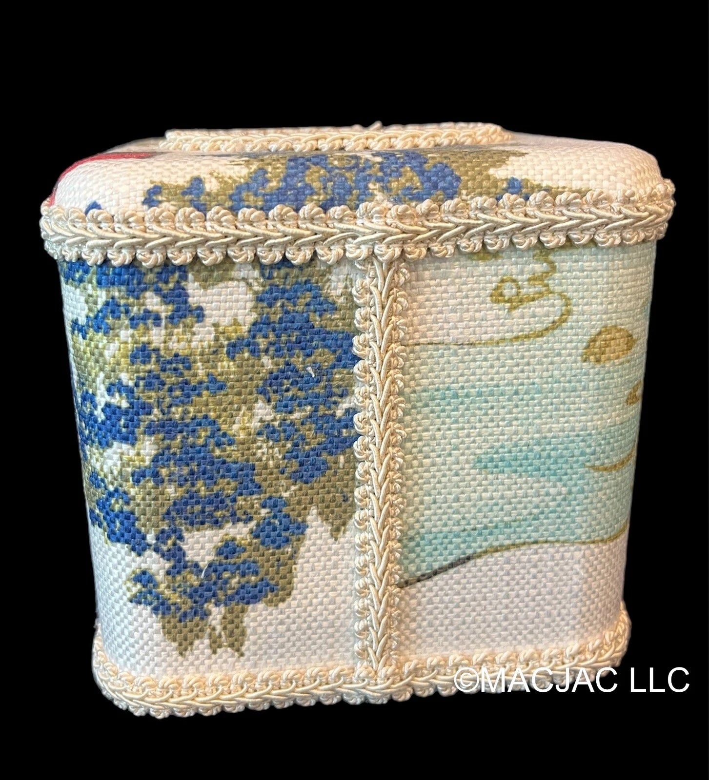 Red Pagoda Fabric Covered Tissue Box Cover New | eBay