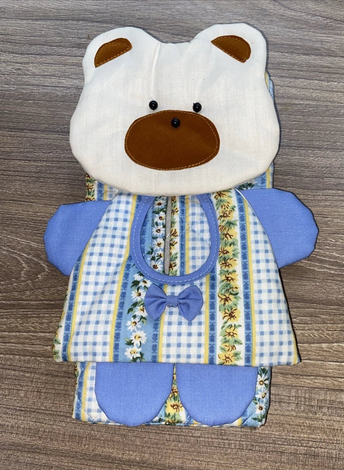 Tissue Cover Baby Nursery Teddy Bear holder Blue Yellow | eBay