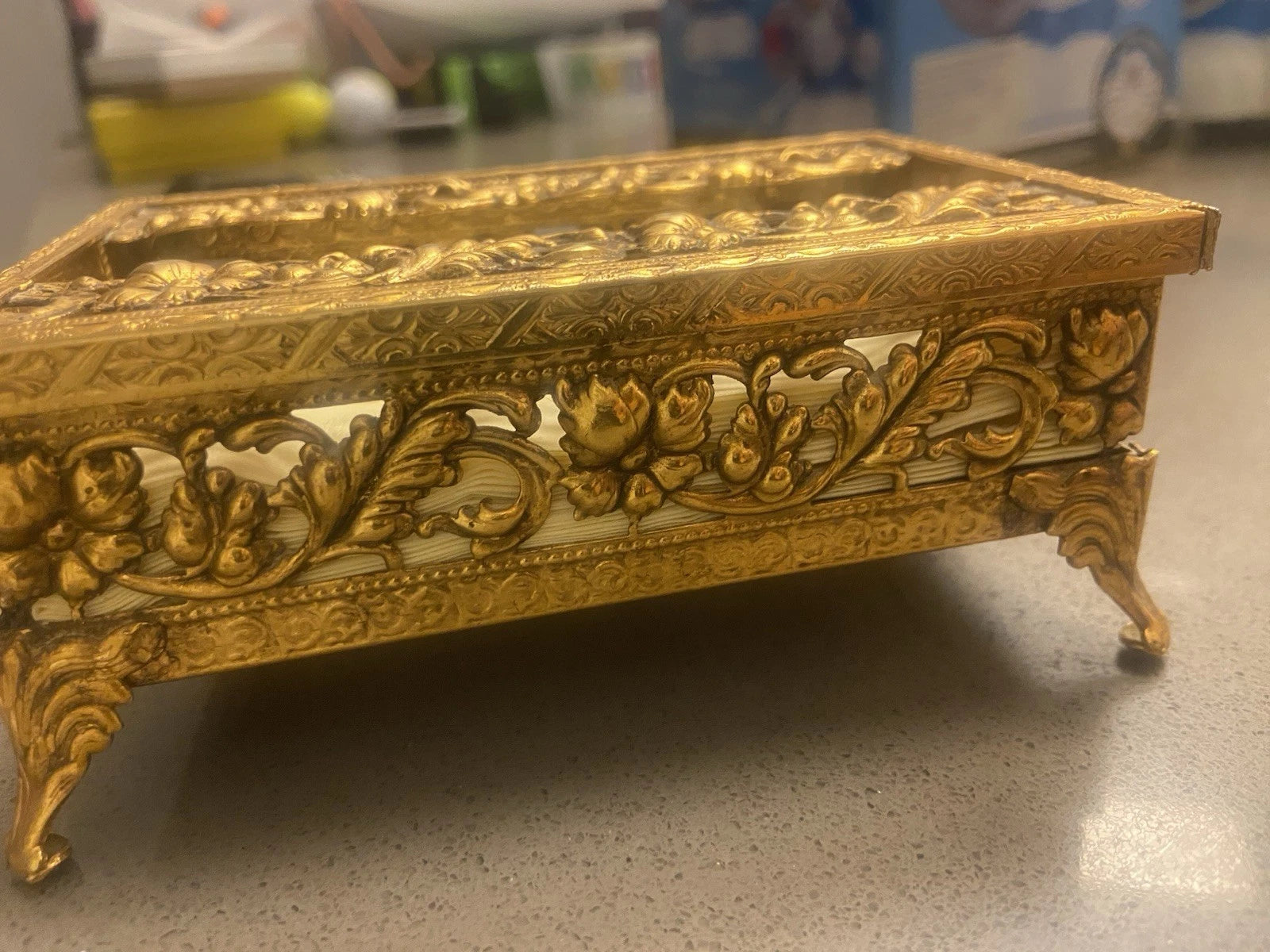 Vintage Mini Vanity MCM Ormolu Metal Mini Kleenex Tissue Holder | eBay