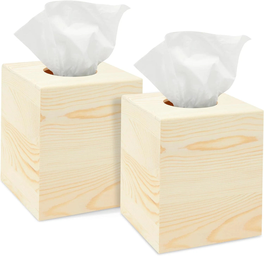 Unfinished Wood Tissue Box Cover for Arts and Crafts, Home Decor (5 X 5.5 In, 2 | eBay