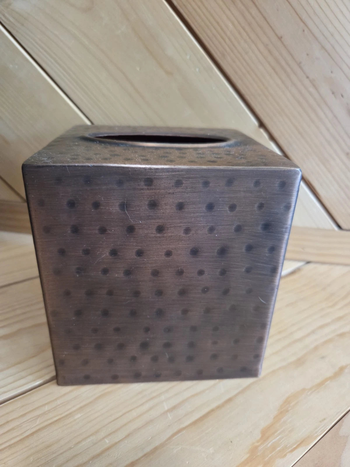 Copper Metal tissue box Holder! For Square Box~ Perfect Condition! | eBay
