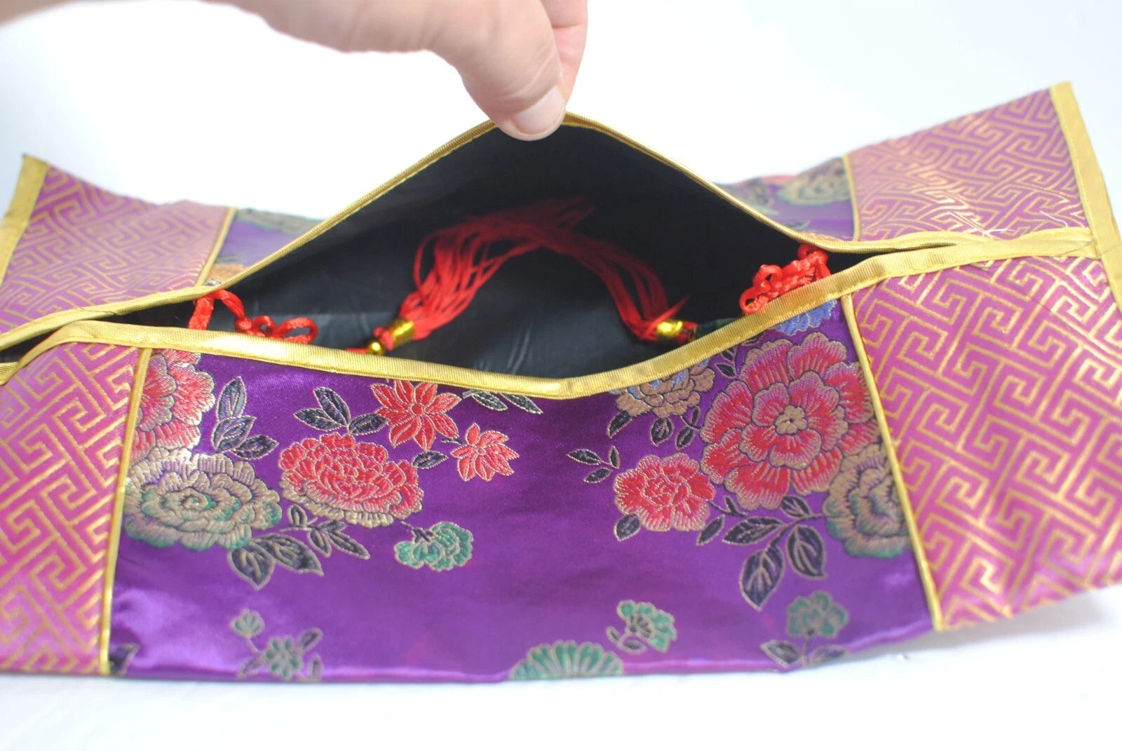 Asian Purple Floral Fabric Soft Tissue Box Cover 8" x 13 1/2 " NWOT | eBay