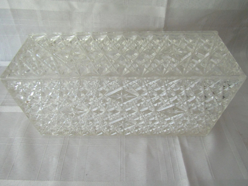 Vintage Tissue Box Holder - Trelawney Acrylic Clear - MCM Star Burst - Retro | eBay