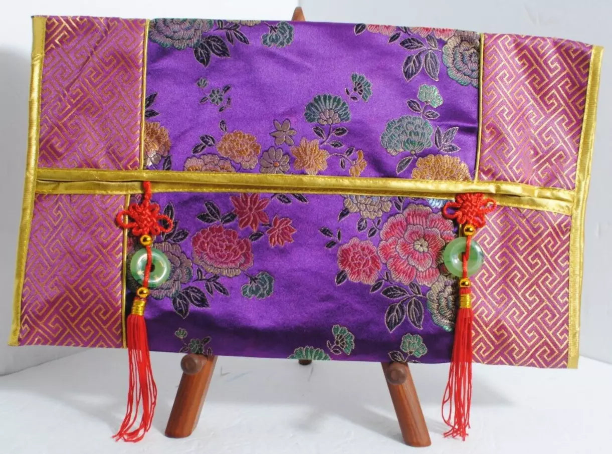 Asian Purple Floral Fabric Soft Tissue Box Cover 8" x 13 1/2 " NWOT | eBay