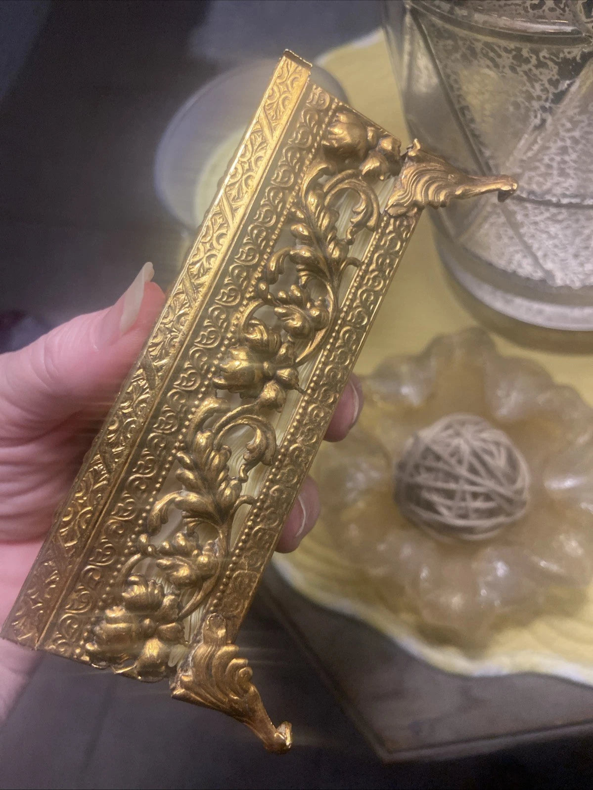 Vintage Mini Vanity MCM Ormolu Metal Mini Kleenex Tissue Holder | eBay