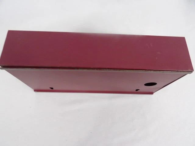 Vintage Metal Tissue Box Holder Maroon w/ Painted Flowers Wall or Counter top | eBay