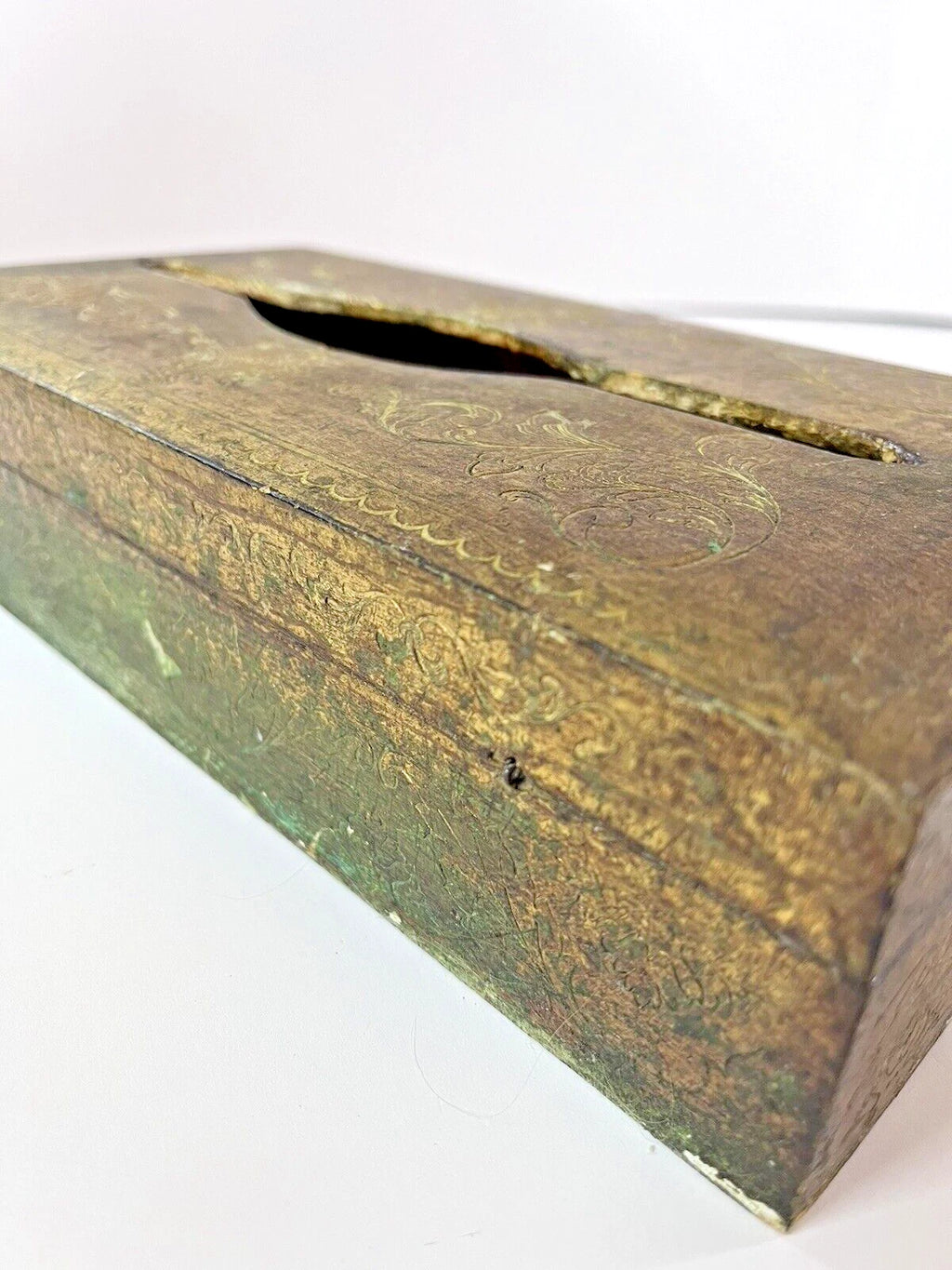 Vintage Florentine Tissue Box Holder Gold Gilded Wood Made In Italy 581 21 | eBay